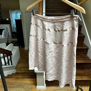Calvin Klein pink silk skirt